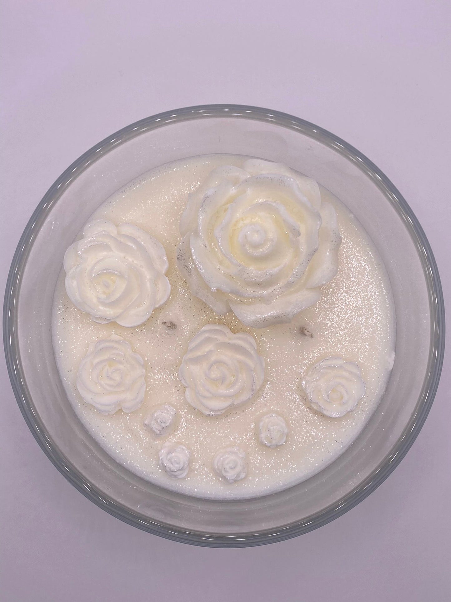 Vela de cera de soja con diseños florales | 100 % vegana