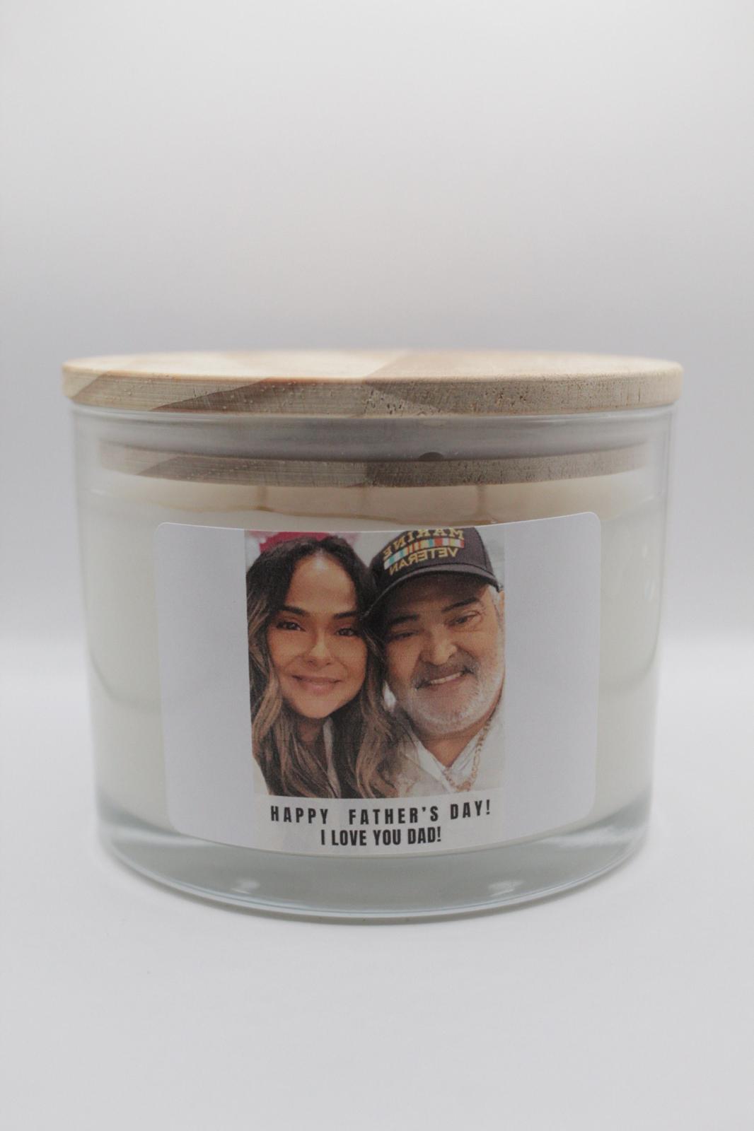 Vela con imagen personalizada